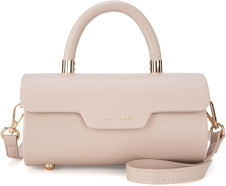 Milan Chiva Small Bags for Women Designer Mini Top Handle Purse Cute Handbags Barrel Shape Shoulder Bag