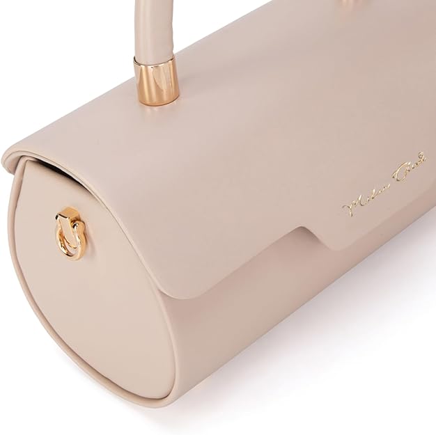 Milan Chiva Small Bags for Women Designer Mini Top Handle Purse Cute Handbags Barrel Shape Shoulder Bag