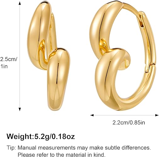 MUYAN Gold Twisted Heart Hoop Earrings for Women Stylish Wavy Heart Huggie Hoop Earrings Jewelry Gift
