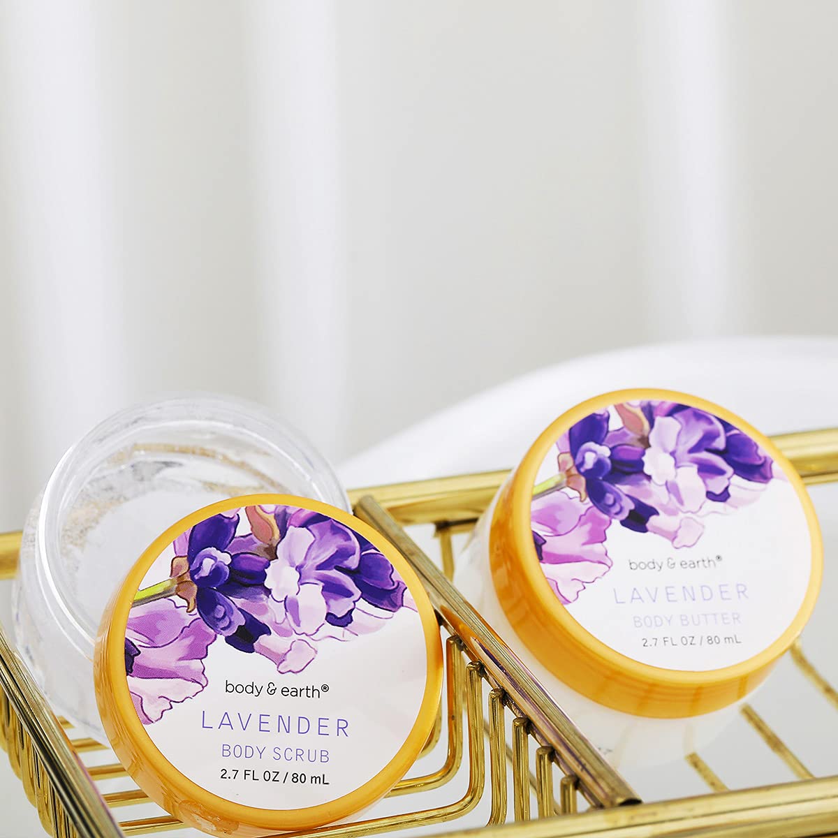 BODY & EARTH Gift Baskets For Women 11 Pcs Lavender Spa Gifts For Women with Bubble Bath Body Lotion Sets, Bath and Body Gifts Set For Women Christmas Gifts for Women Spa Gift Sets