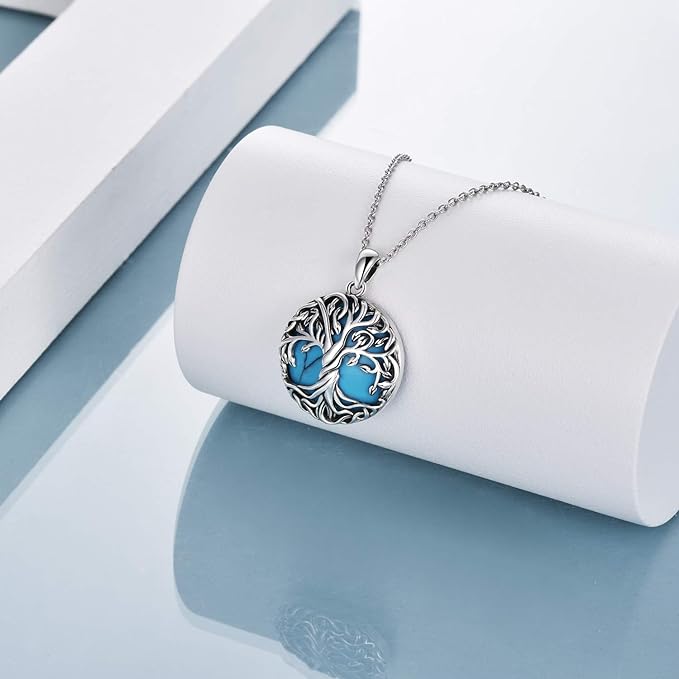 WINNICACA Tree of Life Necklace Sterling Silver Celtic Family Tree Pendant for Women Tree of Life Pendant Jewelry Valentine's Day Gifts for Women Girls Mom