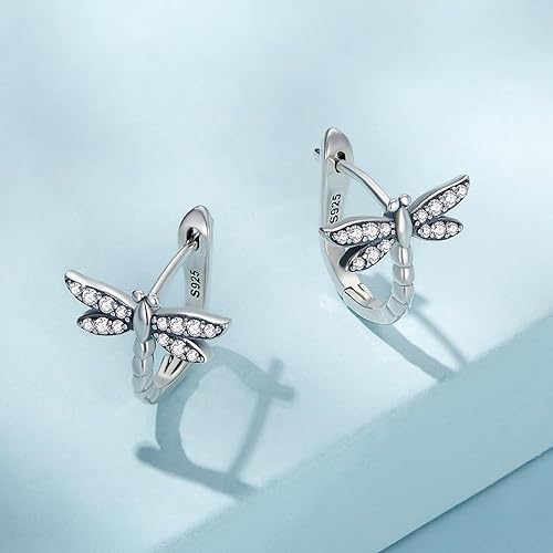 925 Sterling Silver Hoop Earrings Wave Hoop Earrings for Women with Turquoise Synthetic Pine Stones Simple Line Hypoallergenic Huggie Earrings for Women Girls