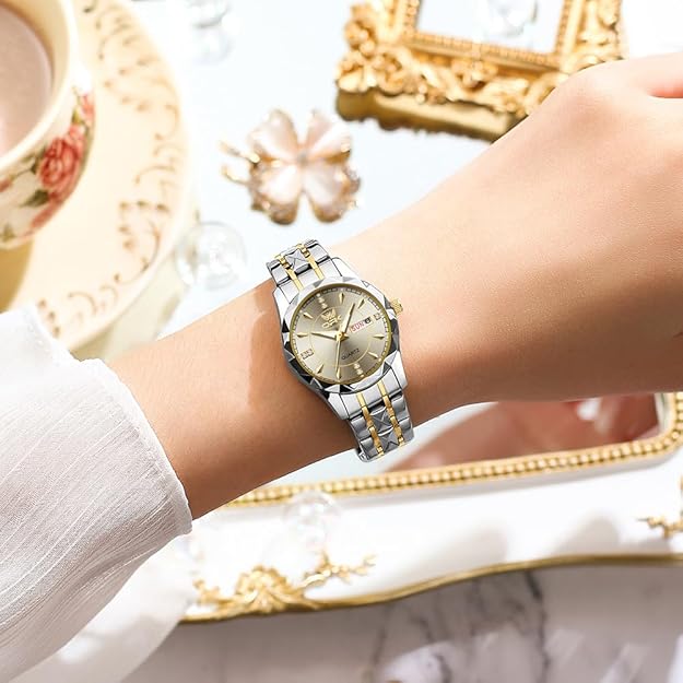 OPK Watches for Women Quartz Date Waterproof Stainless Steel Classic Ladies Watch Fashion