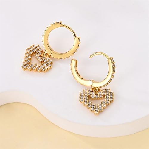 Cycuff 925 Sterling Silver Hoop Earrings Colorful Cubic Zirconia Jewelry Drop Earrings for Women Set Earring Gifts for Her