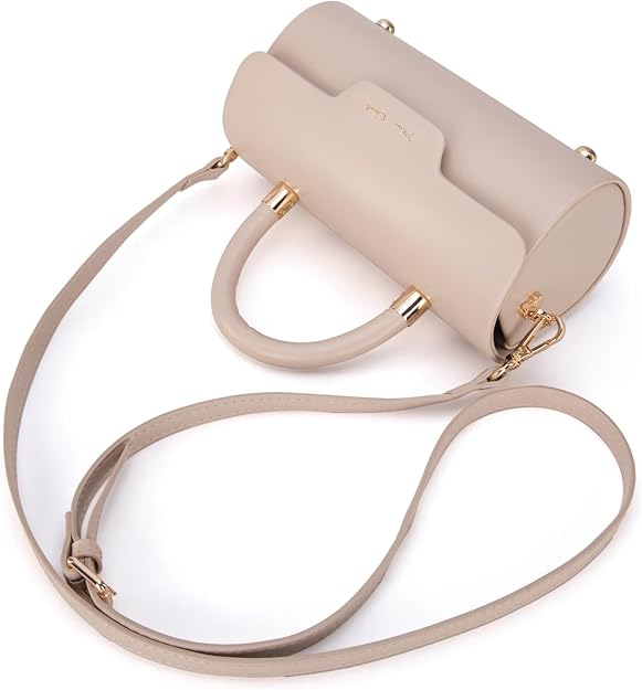 Milan Chiva Small Bags for Women Designer Mini Top Handle Purse Cute Handbags Barrel Shape Shoulder Bag