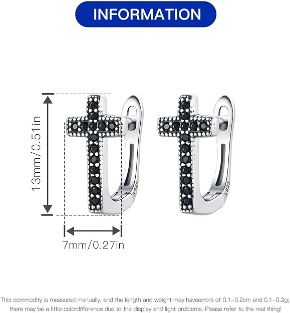 Cycuff 925 Sterling Silver Hoop Earrings Colorful Cubic Zirconia Jewelry Earrings for Women Set Earring Gifts for Her