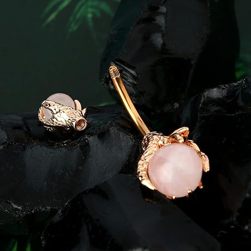 COCHARM Dragon Claw Holding Gemstone Belly Button Rings 14G Belly Rings for Women Navel Rings for Women Gifts