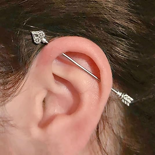 thumbnail image 2 of Piercing Industrial Serpiente 14G 38mm Titanio Industrial Barbell Pier 2 of 14
