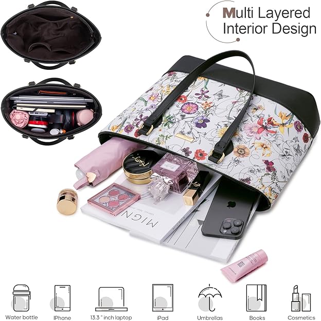 4PCS Women Fashion Handbags Purses Wallet Tote Shoulder Bags Casual Crossbody Bags, Best Valentine's Day Gift for Ladies Girls, Satchel Purse Set 4pcs