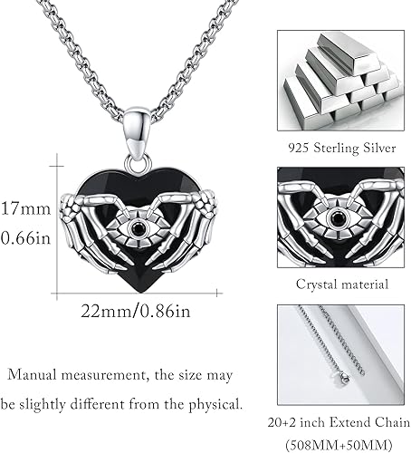 MEDWISE Heart Necklace for Women 925 Sterling Silver Heart Necklace Jewelry Gifts for Women Wife