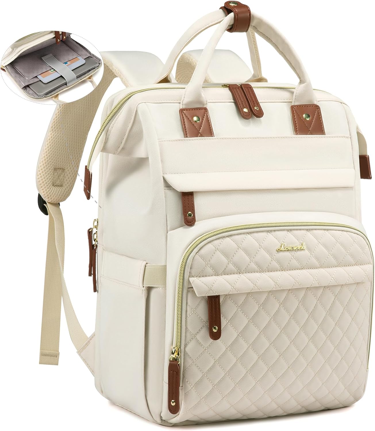 LOVEVOOK Laptop Backpack for Women, Waterproof Nurse Bag