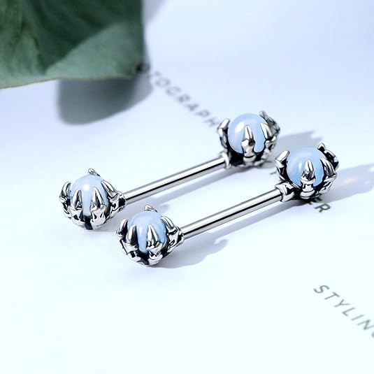 OUFER 14G Nipple Rings, 316L Surgical Steel Nipple Piercing