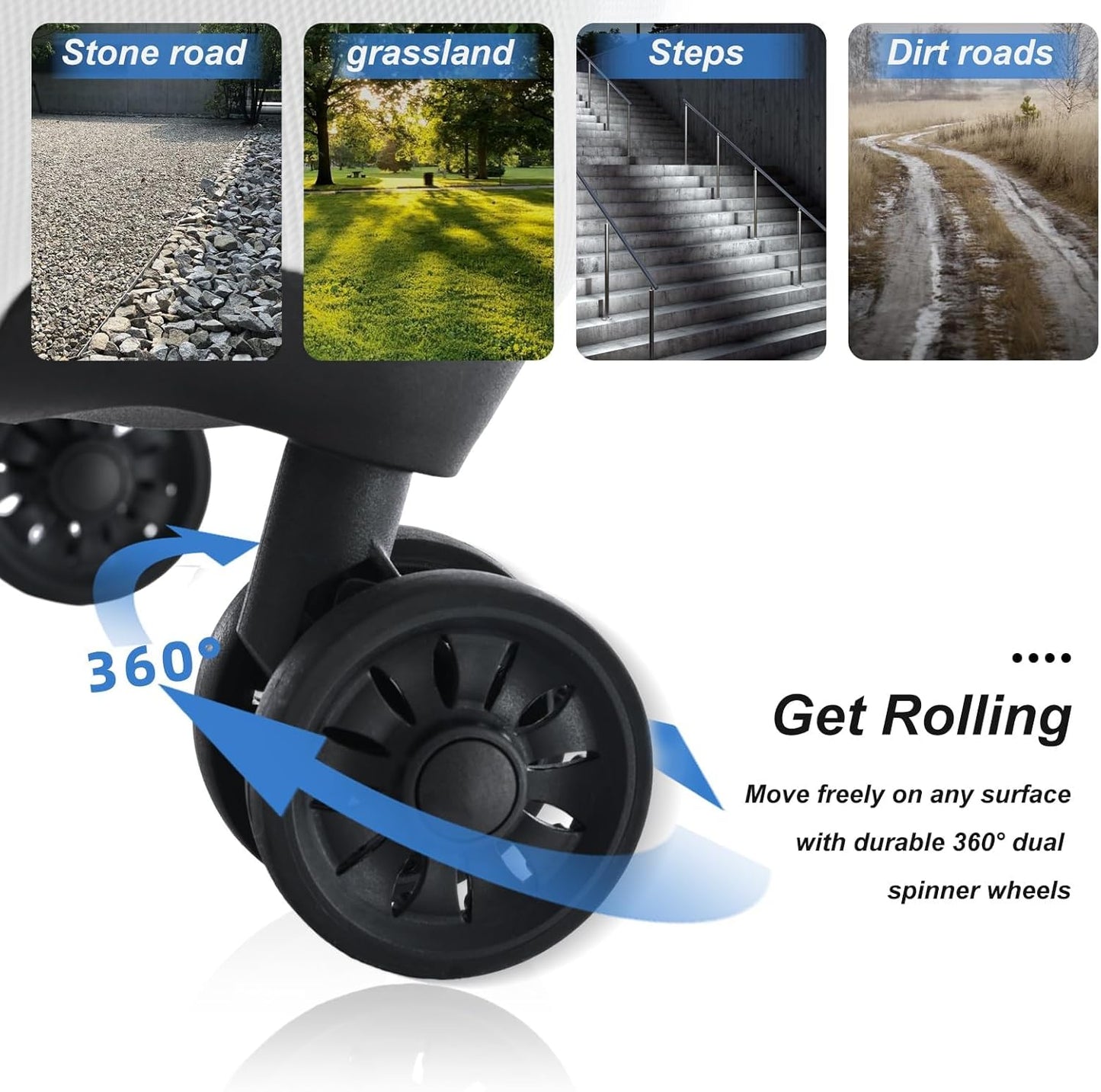 Luggage Sets 3 Piece (20/24/28) Expandable Suitcases with Wheels PC+ABS Durable Hardside Suitcase TSA Lock White