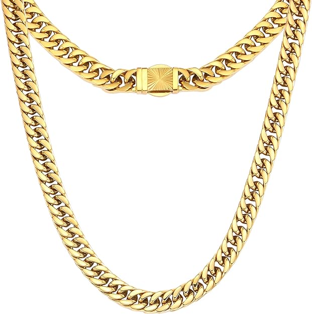 Gold Plated Stainless deals Steel 8mm Chain Necklace