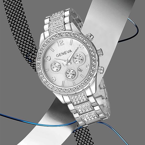 Unisex Diamond Watches Luxury Men and Women Calendar Quartz Clock Rose Gold Silver Stainless Steel Watch