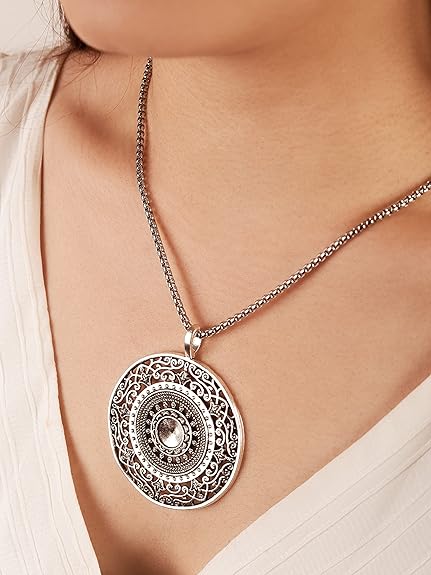 HAQUIL Vintage Flower Necklace, Fashion Jewelry for Women, Statement Necklace for Women…