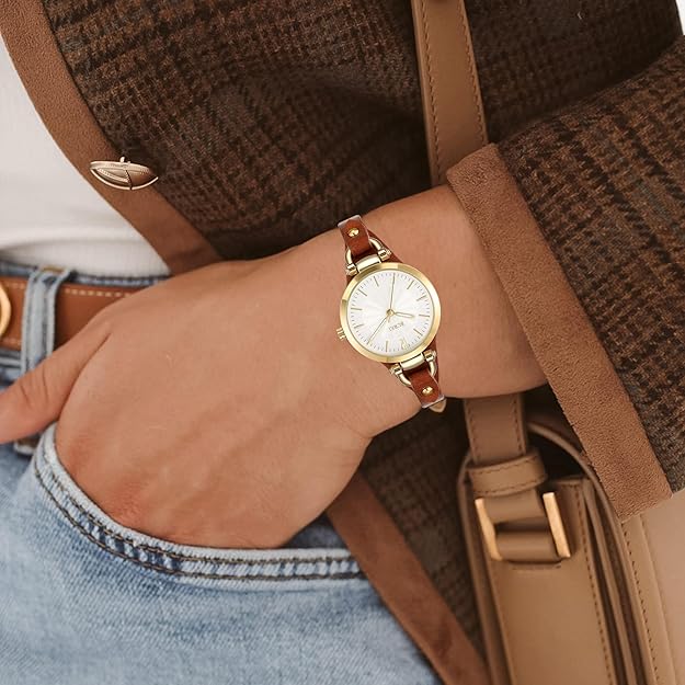 BUREI Women Watches Simple Leather Strap Watch Luxury Quartz Watches Small Thin Ladies Watch Bracelet Band Wristwatch Relogio Feminino