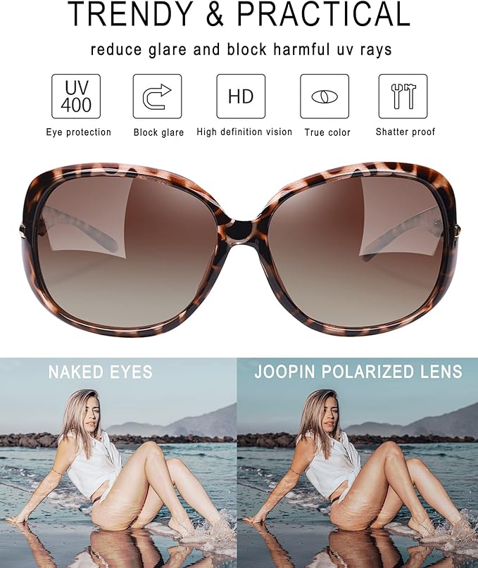 Joopin Big Sunglasses for Women Oversized Shades for Women Trendy Large Rectangle Sun Glasses UV Protection Sunnies