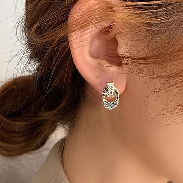 JeanBeau Pearl Flower Leaf Stud Earrings for Women Statement Cluster CZ Pearls Earing Gold Plated Sterling Silver Wedding Prom Birthday Fashion Jewelry Gift