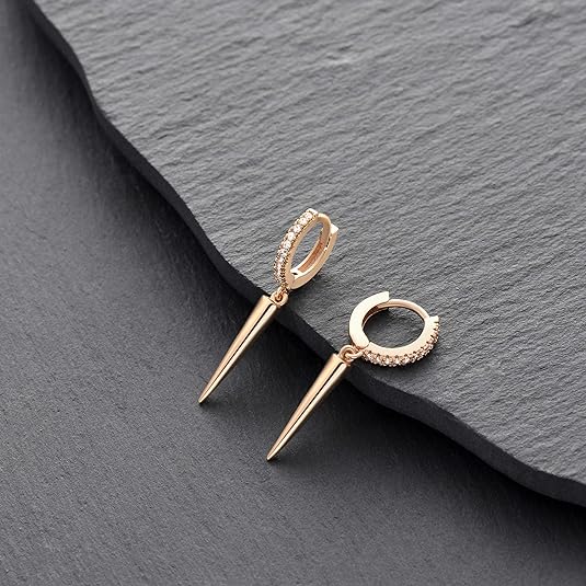 VACRONA Gold Cuff Earrings Huggie Earrings for Women 14k Gold Plated Small Huggie Hoop Earrings