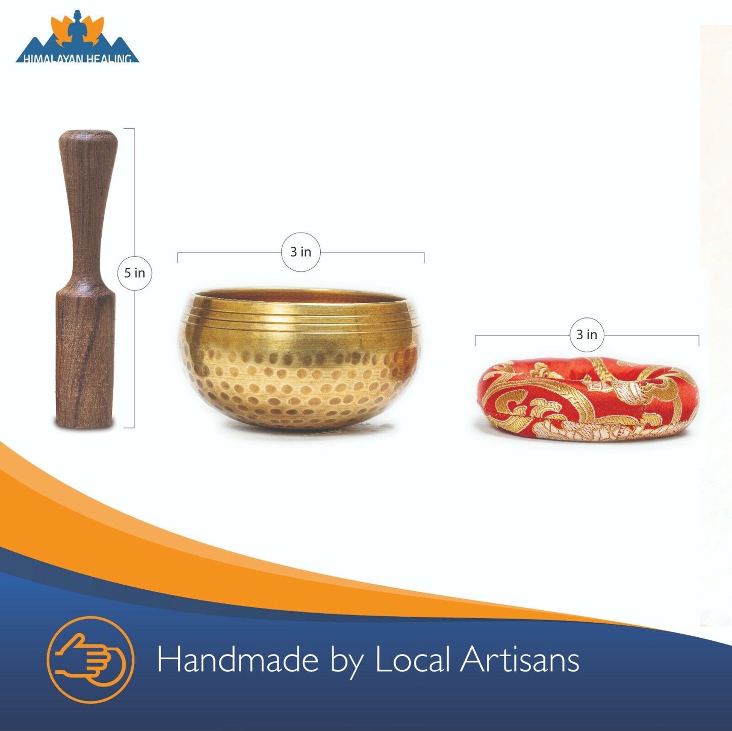 Tibetan Singing Bowl Set~3 inch Meditation sound Bowl