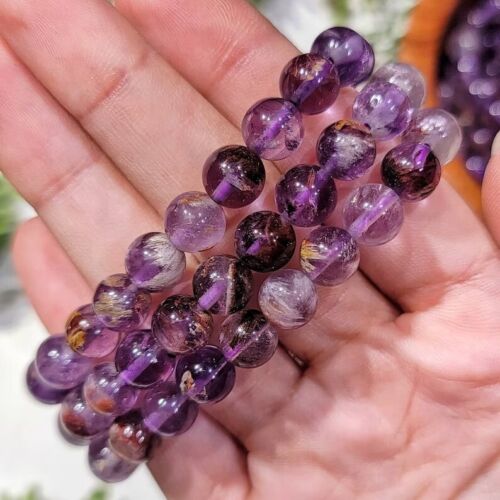 Super Seven Crystal Balance 8MM Bead Healing Protection Stretch Bracelet