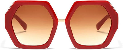 Xpectrum Trendy Extra Large Womens Sunglasses Retro Hexagonal Thick Frame Vintage Oversized Glasses