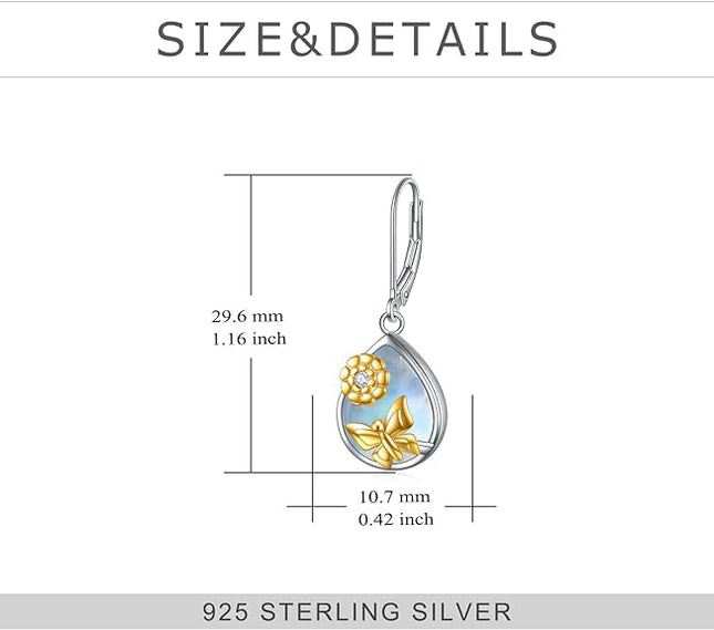 YFN 925 Sterling Silver Dangle Drop Earring Hypoallergenic Earring Jewelry Gift for Women Girls