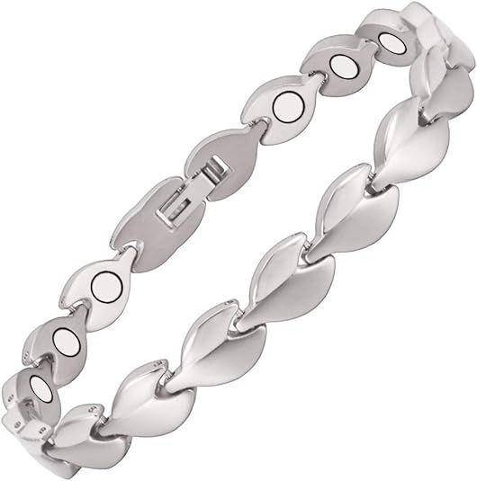 Wollet Titanium Magnetic Anklet Ankle Bracelet for Women with Magnets Jewelry