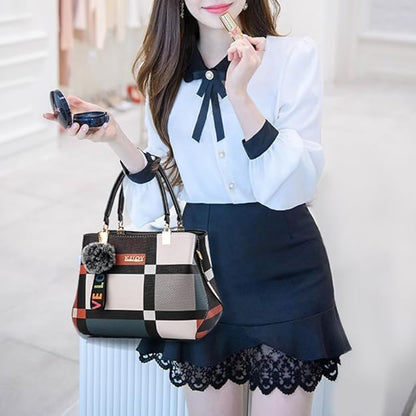 Xiaoyu Purses and Handbags For Women Fashion Plaid Pattern Crossbody Bag Shoulder Bag Small Tote Bag Ladies Satchel Purse