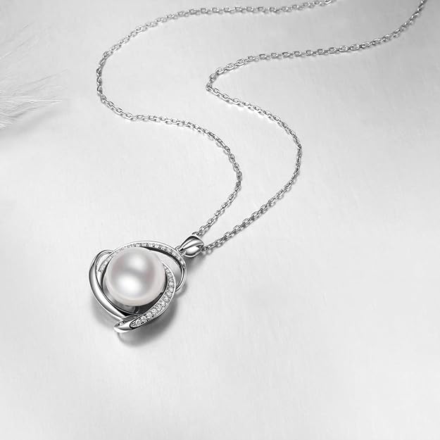 Fine Jewelry Women Gifts 925 Sterling Silver Freshwater Cultured Teardrop White Pearl Pendant Necklace