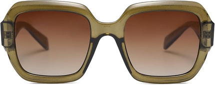 SOJOS Trendy Square Polarized Sunglasses for Womens Mens,Retro Polygon Plastic Frame Designer Inspired Sun Glasses SJ2310