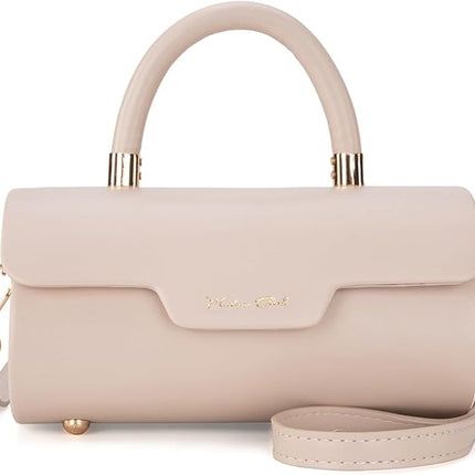 Milan Chiva Small Bags for Women Designer Mini Top Handle Purse Cute Handbags Barrel Shape Shoulder Bag