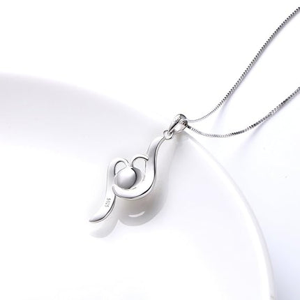 DAOCHONG 925 Sterling Silver Always My Sister Daughter Mother Forever My Friend Love Heart Sister Necklace for Women Sister Mother Gift