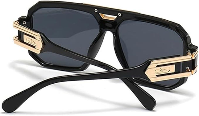 Junsika Retro Oversized Sunglasses for Women Fashion Vintage Square Aviator Designer Shades Sunglasses