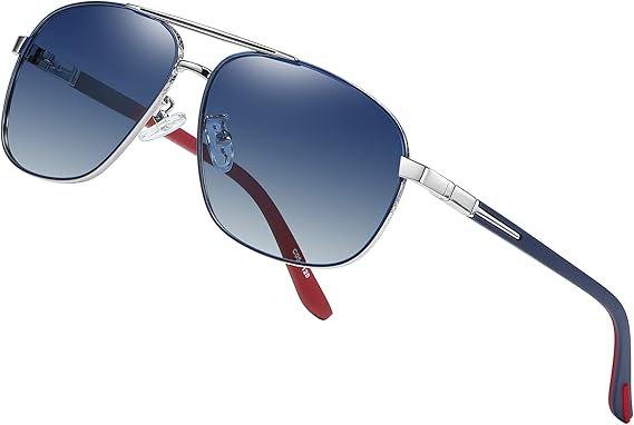 Trendy Polarized Aviator Sunglasses for Men Classic Sunglasses, UV400 Protection Mirror Lens, Fashion Vintage