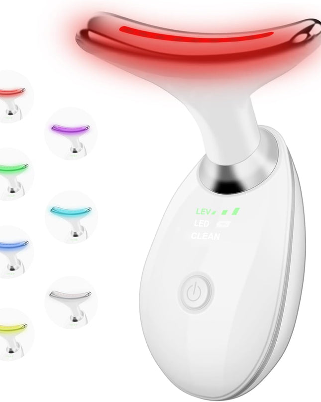 Facial Massager,7 Color LED Light Therapy for Face and Neck, Portable Beauty Skin Care Tools