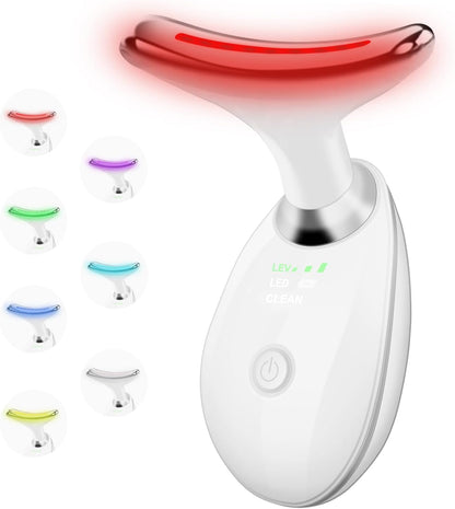 Facial Massager,7 Color LED Light Therapy for Face and Neck, Portable Beauty Skin Care Tools
