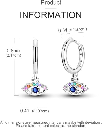 NARMO Dangle Drop Earrings 925 Sterling Silver Earrings for Women Cubic Zirconia Dangle Hoop Earrings Moon and Star Earrings Dream catcher Earrings for Women