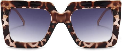 Gleyemor Vintage Oversized Square Sunglasses for Women, Retro Womens Luxury Big Sun Glasses UV400 Protection