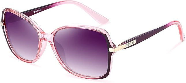 FEISEDY Womens Polarized Sunglasses, Trendy Elegant Colored Frame for Ladies, UV400 Protection B2760