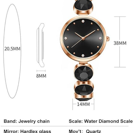 ADSBIAOYE Elegant Women Wrist Watches Minimalist Unique Diamond Bracelet Watch Fashion Dress Quartz Watch Ladies Gift Watches