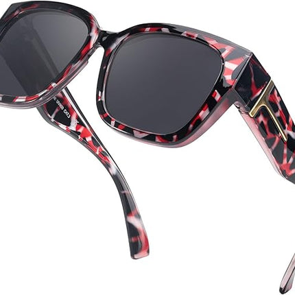 Myiaur Fit Over Sunglasses for Women, Trendy Designer Style Oversized Polarized Sunglasses for Driving with UV400 Protection