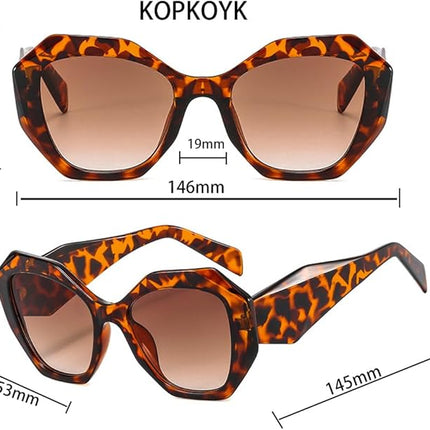 Trendy Sunglasses for Women Men Retro Polygon Designer Inspired Sun Glasses Hexagonal Shades