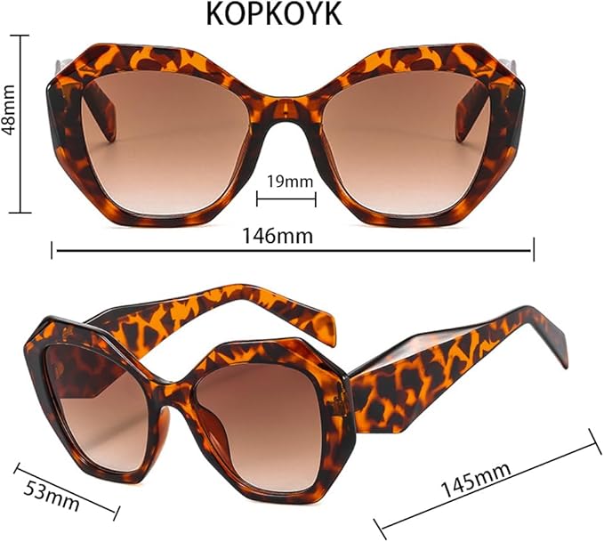 Trendy Sunglasses for Women Men Retro Polygon Designer Inspired Sun Glasses Hexagonal Shades