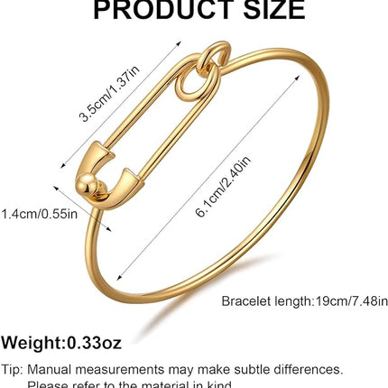 Gold Silver Link Bangle Bracelet for Women Simple Thin Cuff Bangle Bracelet Minimalist Jewelry