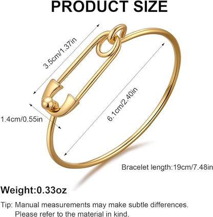 Gold Silver Link Bangle Bracelet for Women Simple Thin Cuff Bangle Bracelet Minimalist Jewelry