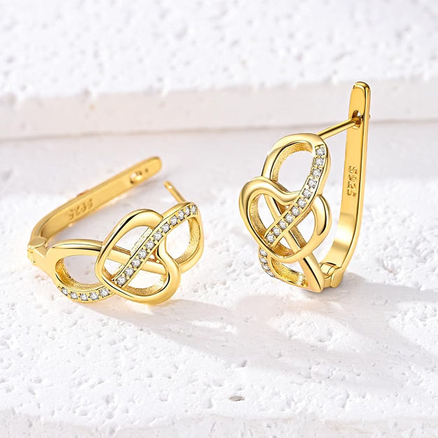 NARMO 925 Sterling Silver Eternal Infinite Love Hoop Earrings for Women