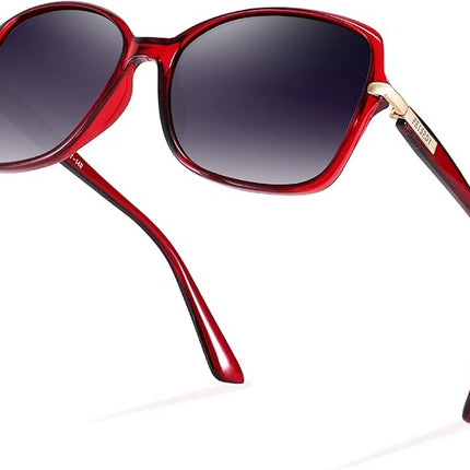 FEISEDY Womens Polarized Sunglasses, Trendy Elegant Colored Frame for Ladies, UV400 Protection B2760