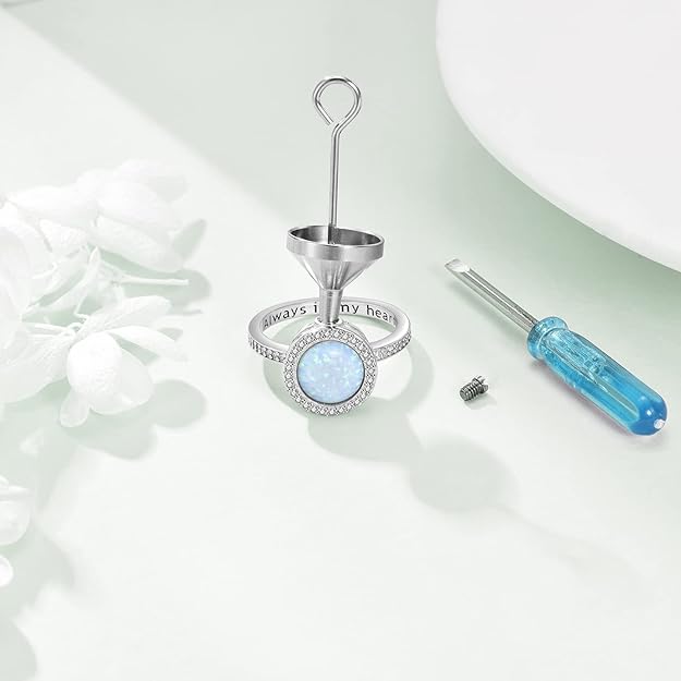 Tree of Life Urn Ring for Ashes 925 Sterling Silver Celtic Knot Family Tree Memorial Keepsake Jewelry Always in My Heart Cremation Ring for Women Men